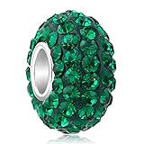 LovelyJewelry May Simulated Birthstone charms Green Synthetic Crystal Beads For Bracelet