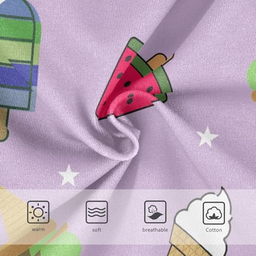 Girls' Underpants Kids Cotton Underwear Panties Briefs For Girl Age 2-8 Years Summer Icecream Cartoon Pattern3