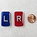 X-Ray Markers - Clear Epoxy Resin with Lead Letters L & R - NO Initials - Small Rectangle Generic Markers Include Extra Strength Adhesive Strips - Reusable & Washable