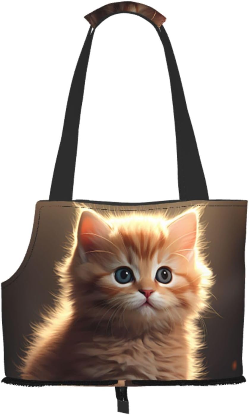 Cute cat Pet Tote Bag - Small Dog Purse Cat Carrier Bag, Foldable Design, Traveling Pets Tote Picnic Outdoor