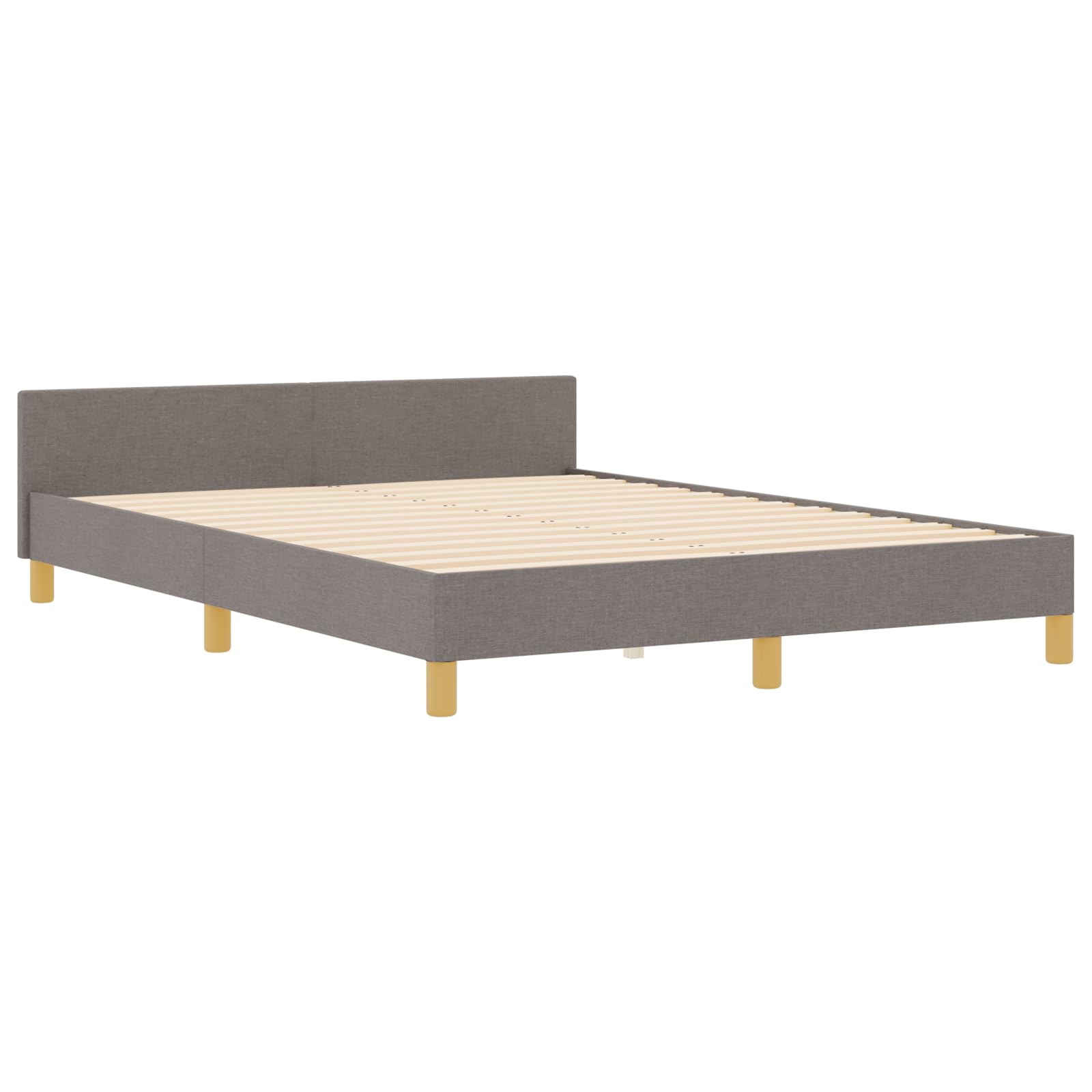 Telaio letto 160 x 200 cm, imbottito, robusto telaio in legno con testiera, mobili per camera da letto