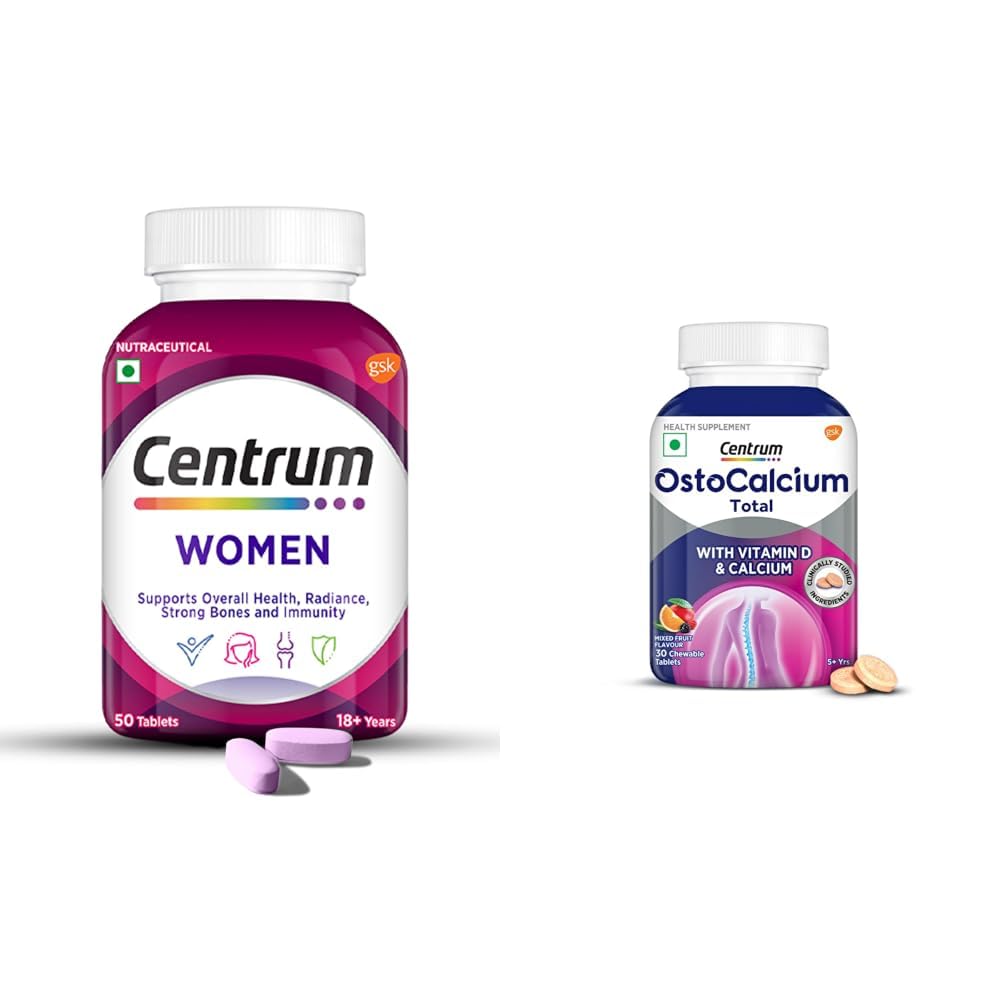 Centrum Women -Multivitamin Tablet for Women|With 23 Vital Nutrients including Zinc,Magnesium,Vitamin B,C,D, Calcium for Energy, Immunity,Radiance,Strong Bones and Overall Health|Veg - 50 tablets-image-26