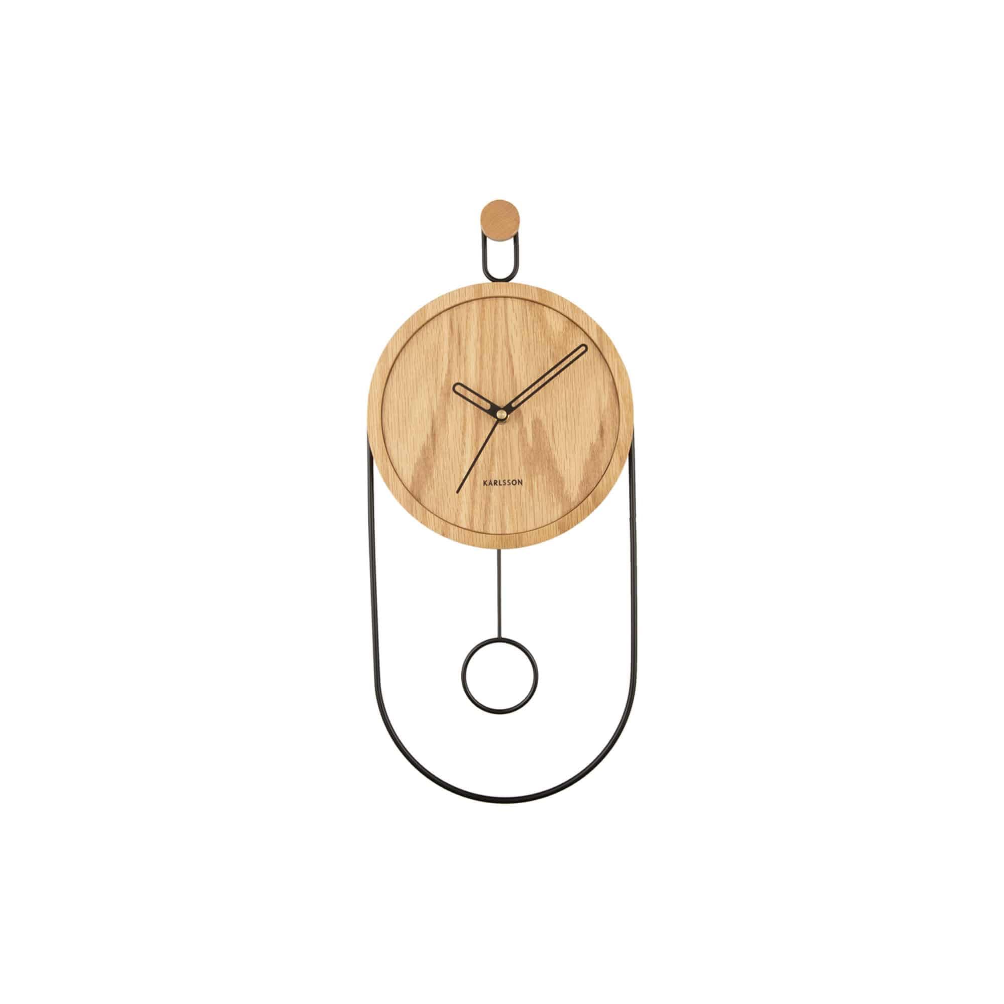 Karlsson Light Wood Wall Clock 'Swing Pendulum' - (Ka5892wd)