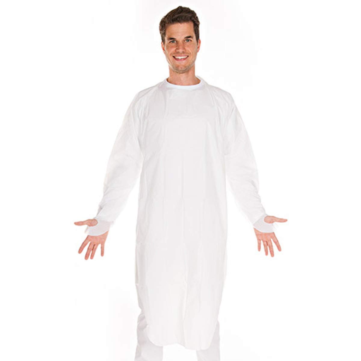 Top-Untersuchungskittel, Laborschutzkleidung, leichte oder starke Qualität, Farbe:weiß, Größe:XL - leicht