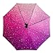 Meaudiwes Fashion Compact Auto Folding Umbrella Windproof Travel Umbrella For Rain & Sun Pink Glitter Pattern