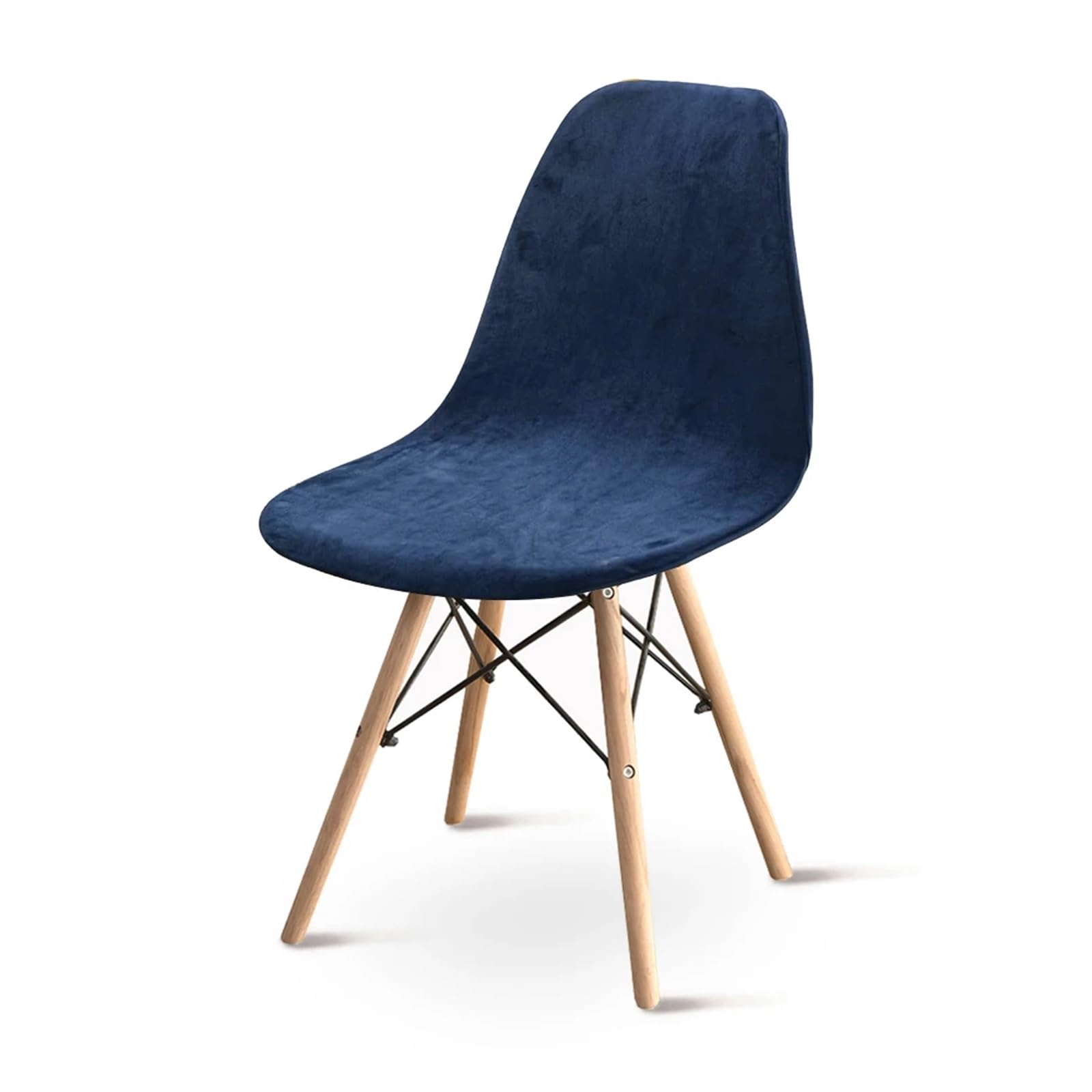 SHBHWS Velvet Shell Chair Cover Soft Removable Elastic Seat Banquet Bar Stool for Hotel, Banquet(Blue2)