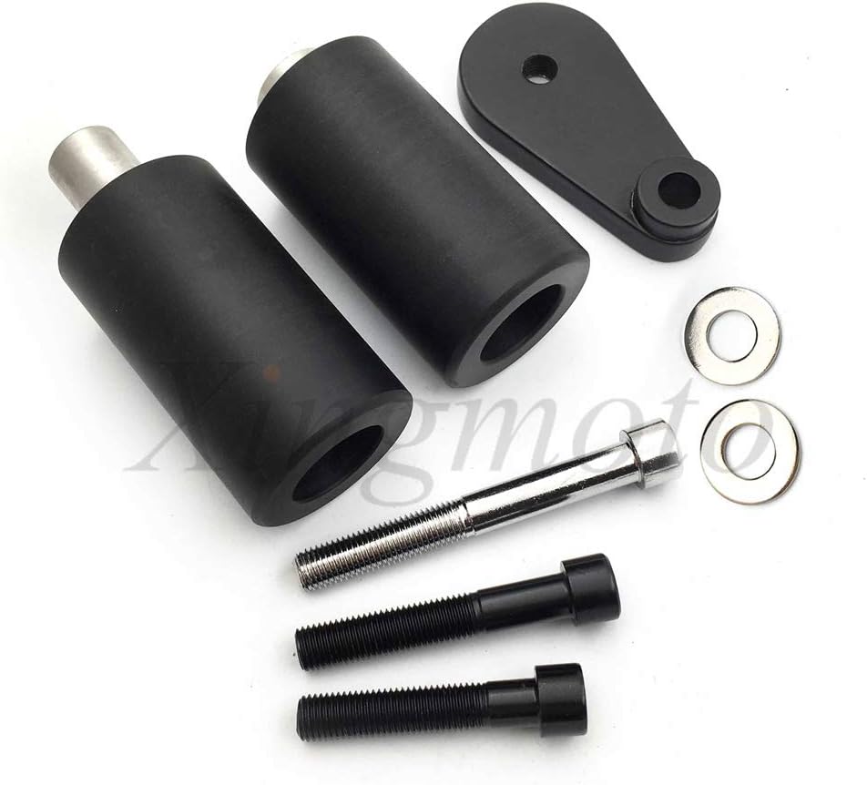 NBX- No Cut Frame Slider Protector For Compatible with 2003-2005 Yamaha Yzf R6 2006-2009 R6S Black
