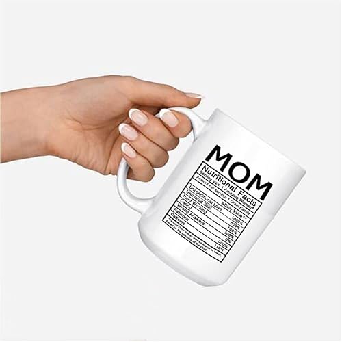 Miniatura 4 de Taza de café de 15 onzas con etiqueta de datos nutricionales, divertidas ideas de regalo de cumpleaños, Navidad, mamá primeriza, regalos de
