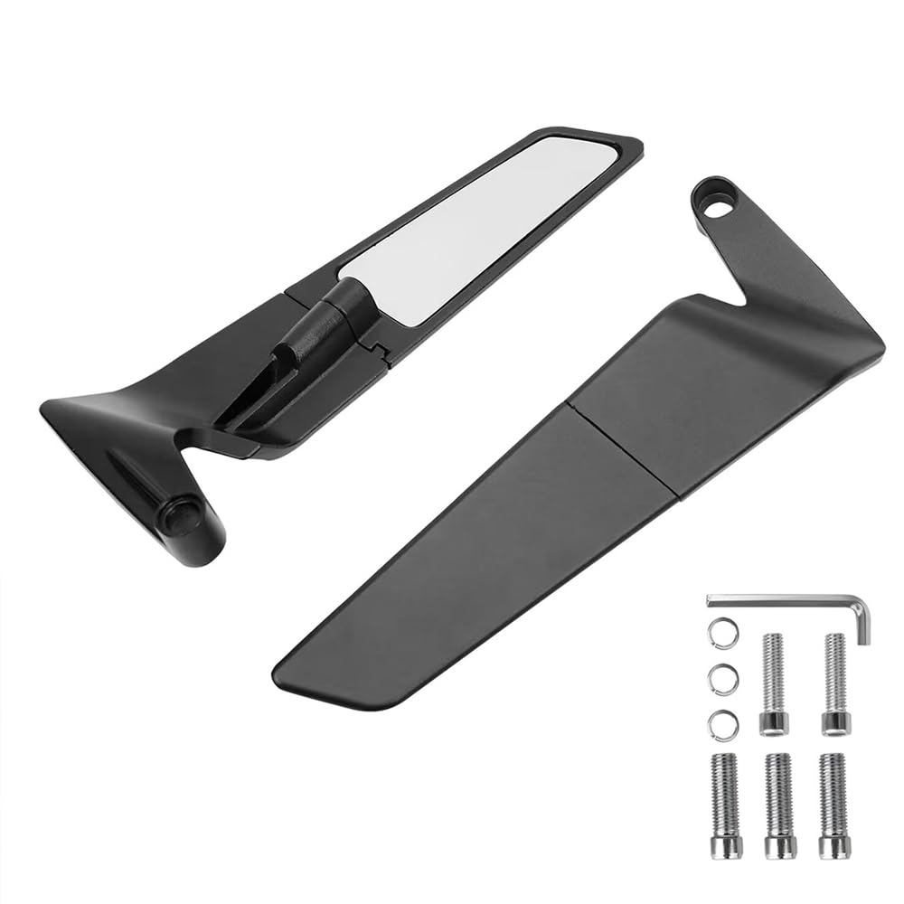 Specchietti Retrovisori Moto per Kawasaki Z750 2004–2012, Specchietto con Aletta Aerodinamica Regolabile per Stabilità ad Alta velocità
