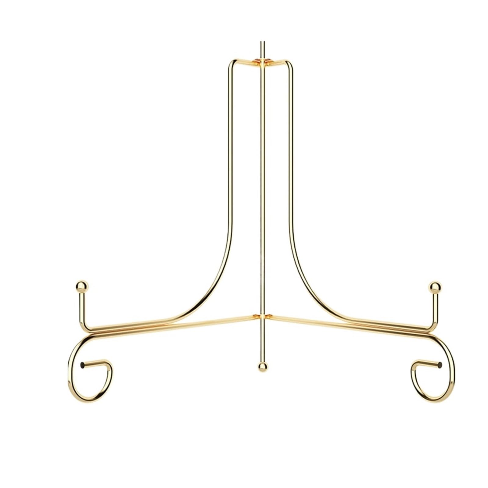 Luoaxinn Gold 12Inch Metal Display Stand Foldable Plate Stands Iron 4 6 8 10 12Inch Display Stand Solid Book Holder Bowl Picture Frame