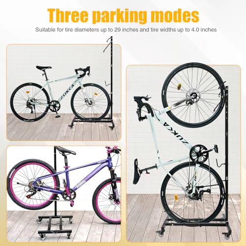 Béquille de vélo verticale pour libérer de l'espace au sol dans votre garage
