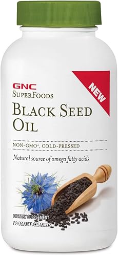 GNC SuperFoods Aceite de semilla negra, 90 cápsulas de gel blanda