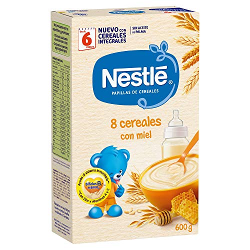 Nestlé Papillas 8 Cereales con Miel a Partir de 6 Meses - 600 gr