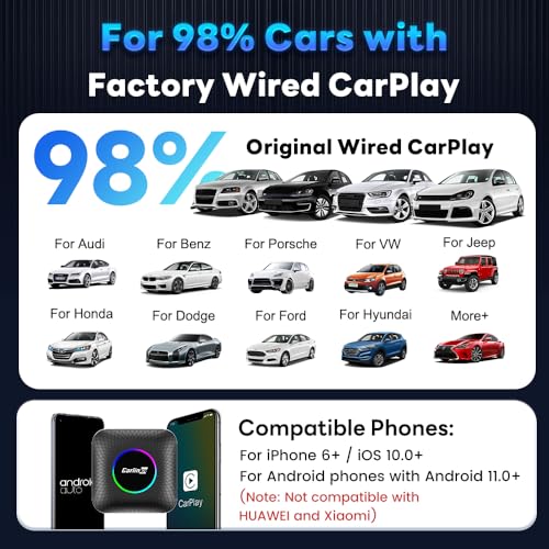 Carlinkit Magic Link CarPlay, alcança CarPlay sem fio e Android Auto sem fio, Android 13.0, atualiza