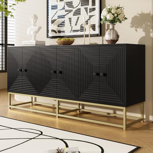Versatile: perfetta come credenza, dispensa, libreria o armadietto decorativo, ideale per soggiorno, sala da pranzo, corridoio, studio o ufficio.