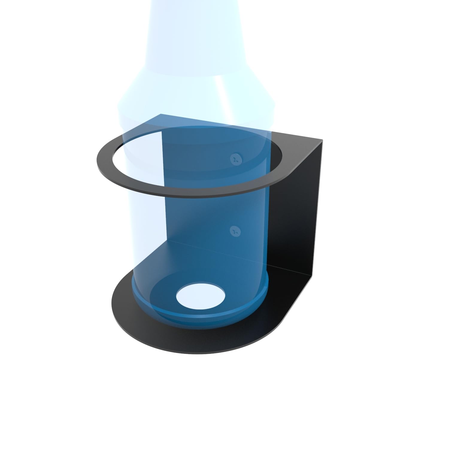 JINGCHENGMEI 1 Spray Bottle Holder, Steel Wall Mount Storage Organizer for All-Purpose at Garage and Home (SBH-1B1Pc)