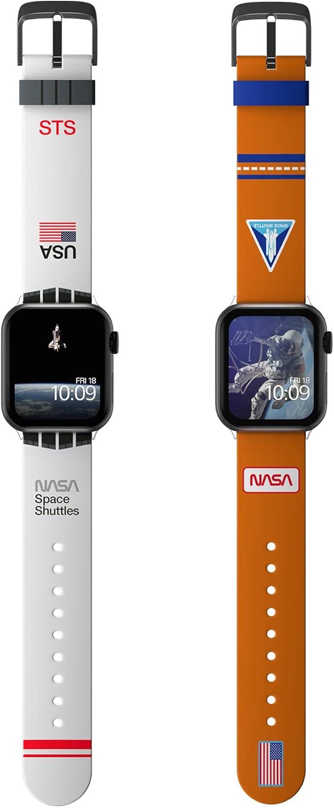 Amazon.com: NASA Set – Space Shuttle \u0026 Space Suits Smartwatch Bands –  Officially Licensed, Compatible with Every Size \u0026 Series of Apple Watch  (watch not included) : Cell Phones \u0026 Accessories