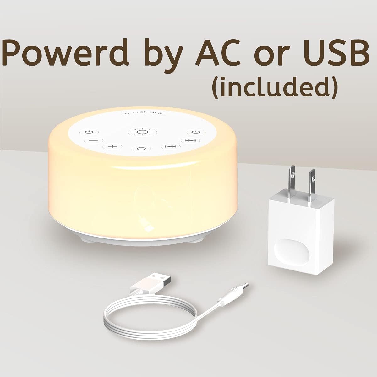 Soother Sleep Sound Machine Night Light White Noise Machine with 30 Soothing Sounds & 12 Color Night Lights for Baby Kids Adults Brown Noise Machine with Timer & Continuous Play for Home Travel Office