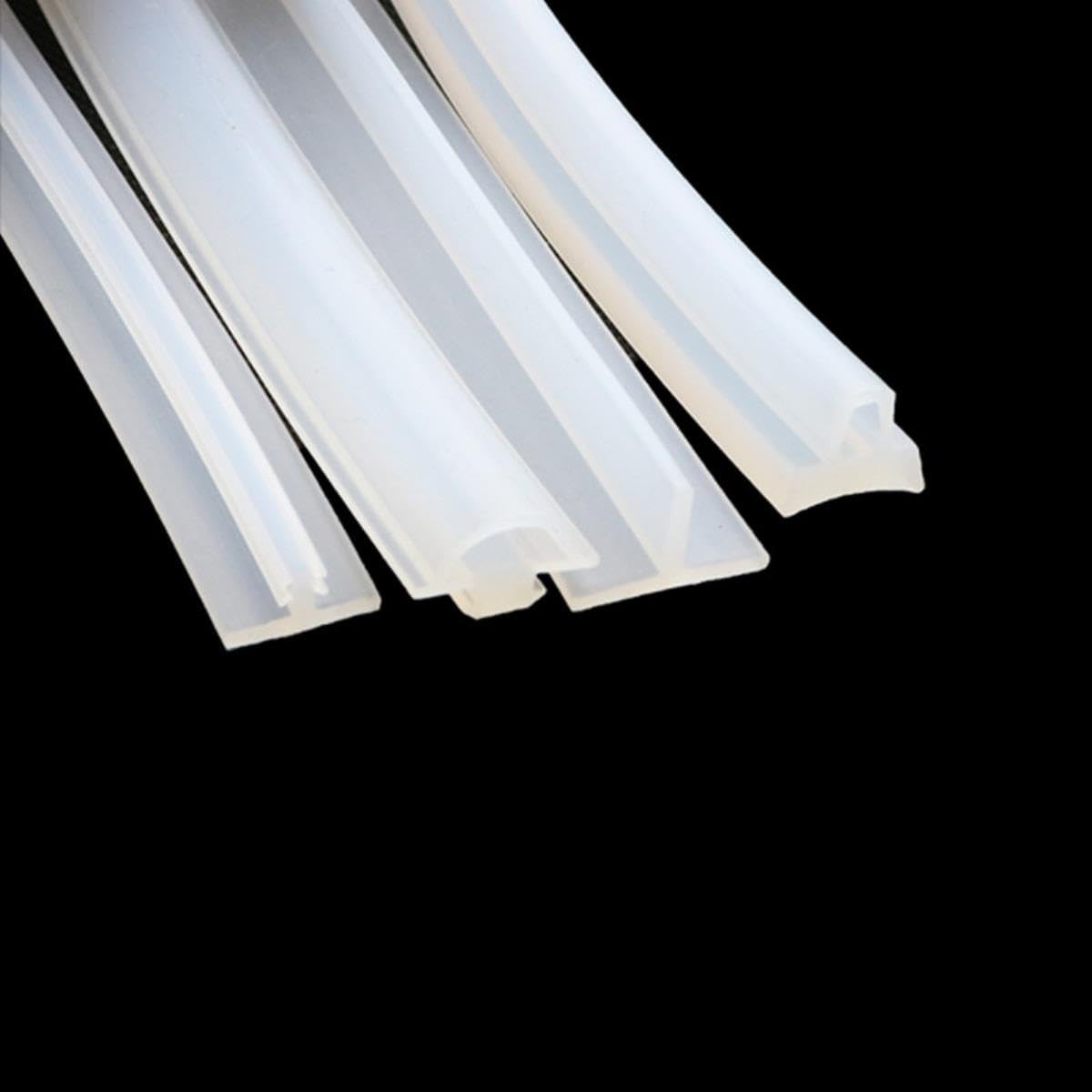 T Forme Bande De Caoutchouc De Silicone Barre D'étanchéité Porte Fenêtre Machine Joints Solaires Étanche Résistant À La Chaleur Translucide Bleu Jaune-40x20mm,T,10M