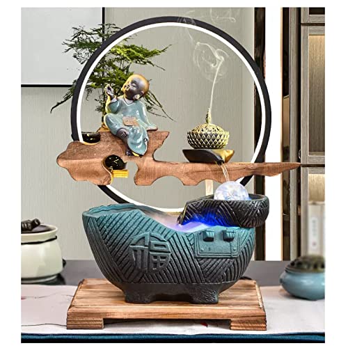 Fontaine de table avec lumières LED pour méditation - 2
