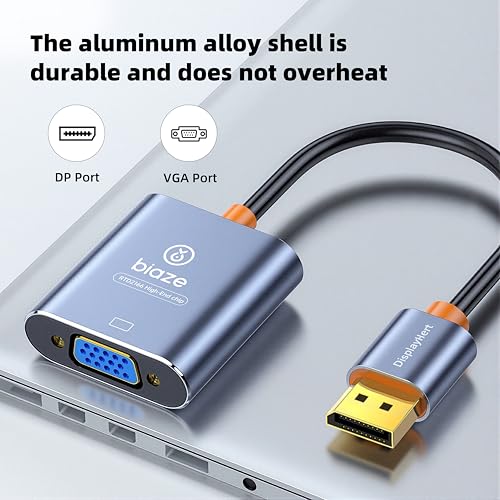 Adaptateur actif DP vers VGA convertisseur DisplayPort 1920x1080 pour ordinateur portable