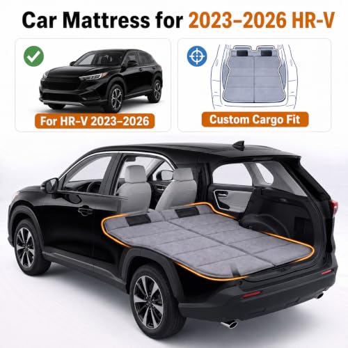 Image of Car Mattress for HR-V 2023-2026, Upgraded Non-Inflatable Thickened Foam SUV Car Camping Mattress, Foldable Trunk Sleeping Pad Car Bed Mattress for Road Trips Camping Travel
