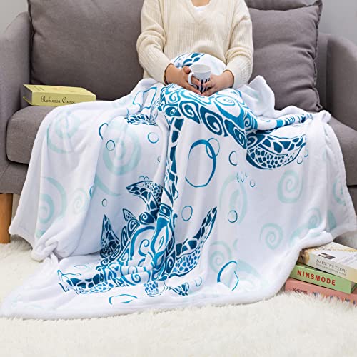 Sviuse Sea Turtle Fleece Blanket 50" X 60" Sea Turtle Throw Blanket For Women, Men And Kids Super Soft Sea Turtle Blanket Throw Gifts For Turtle Lovers (50" X 60", Turtle 3) #TOP1