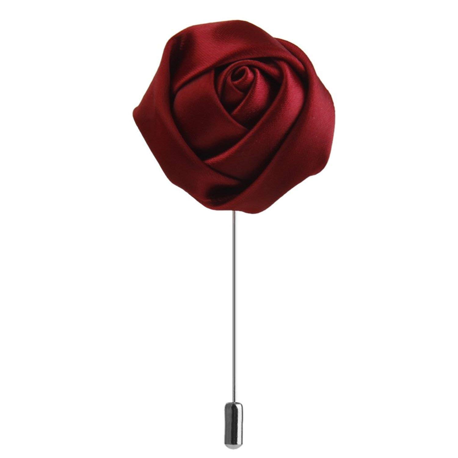 Style Along Handmade Polyester Maroon Rosebud Lapel Men Brooch Boutonniere Tuxedo Pin (B07GXKWWLZ) Amazon Price History, Amazon Price Tracker