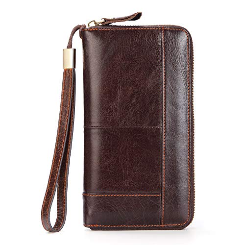 Portefeuille cuir marron homme pour les réunions d'affaires