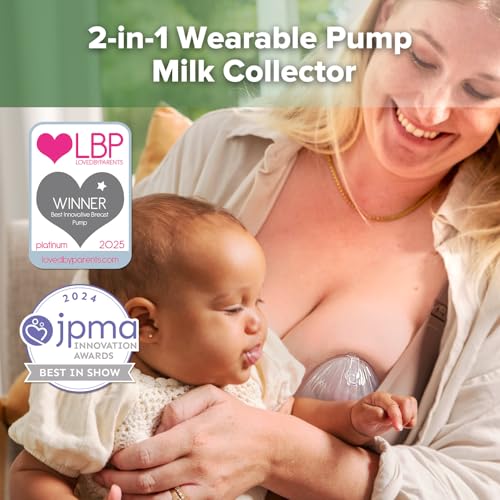 Image of haakaa Wearable Silicone Breast Pump with Steriliser Bag, 2-in-1 Hands-Free Passive Breast Milk Catcher for Nursing Mom, Breastfeeding Essentials, 75ml Shell Pumps & 1 Steriliser Bag - Frosted