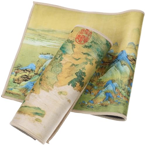 TOGEVAL 2個 高吸水性マイクロファイバー茶巾 家用多目的ティーマット キッチンタオル兼用 軽量コンパクトで速乾 お茶席やオフィスに