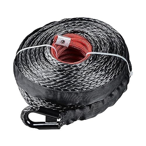 Cuerda de remolque sintética de 9,5mm x 26m con funda para cabrestante de ATV y UTV