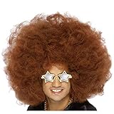 Cnstone 超大 アフロ ウィッグ かつら カツラ ブラックアフロ ブラウン ピンク ベージュ パーティーグッズ おもしろ 誕生日 二次会 コスプレ 余興 結婚式 宴会 コスチューム (ブラウン)
