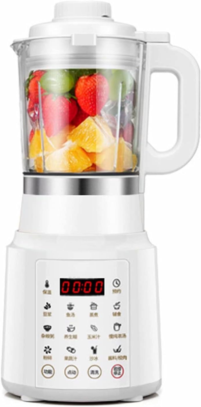 Multi Blender Juicer Food Processor with Glass Jar & A Grinder Strong Housing Smoothie Maker Glass Jar Removable Filling Cap for Easy Filling Ice Crushing Function,Green-16 * 37.7CM