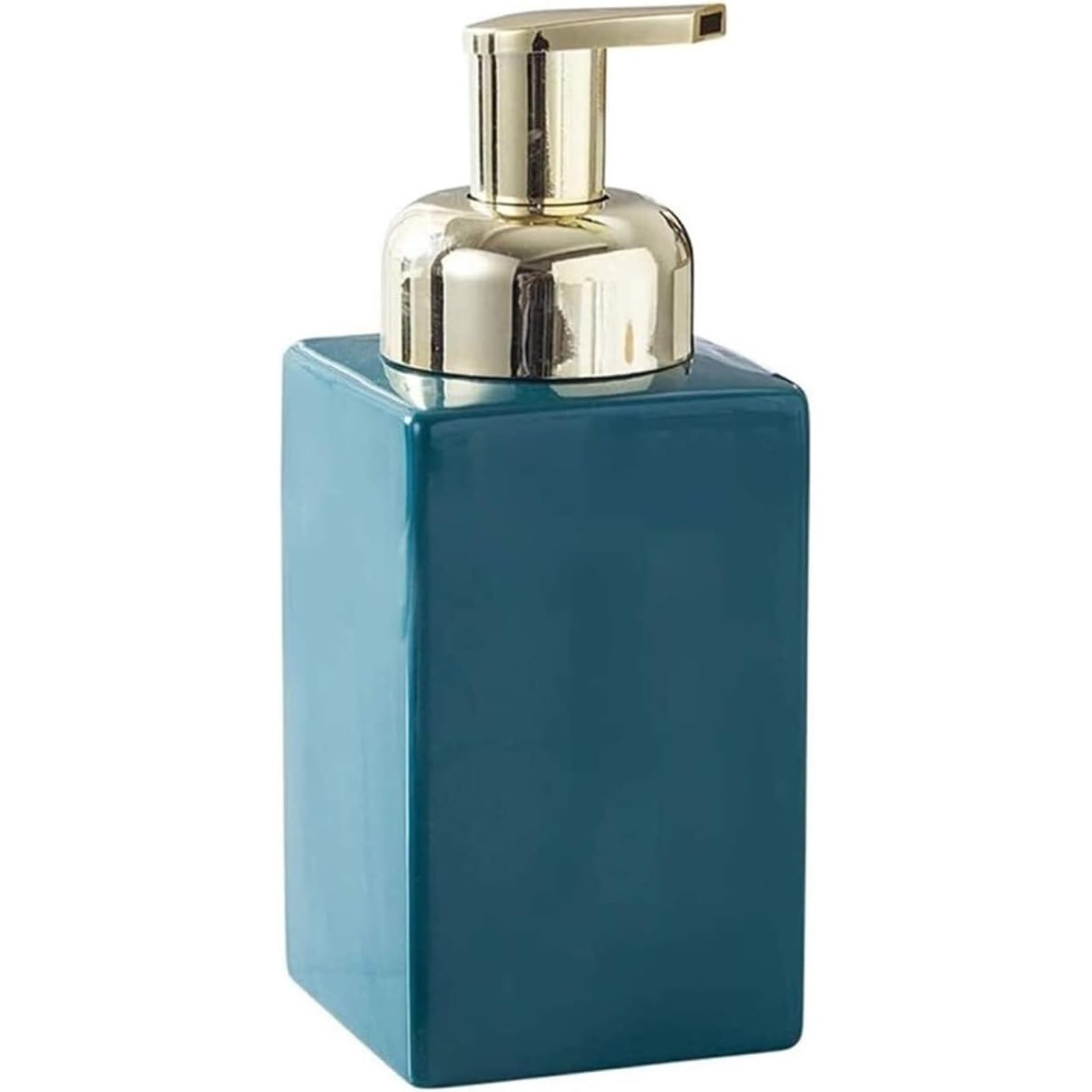 soap Dispenser Counter-top Soap Dispensers Soap Dispenser Bathroom,Soap Bottle Elegant Ceramic Foaming with Golden Pump Ceramic Bottles 420ml