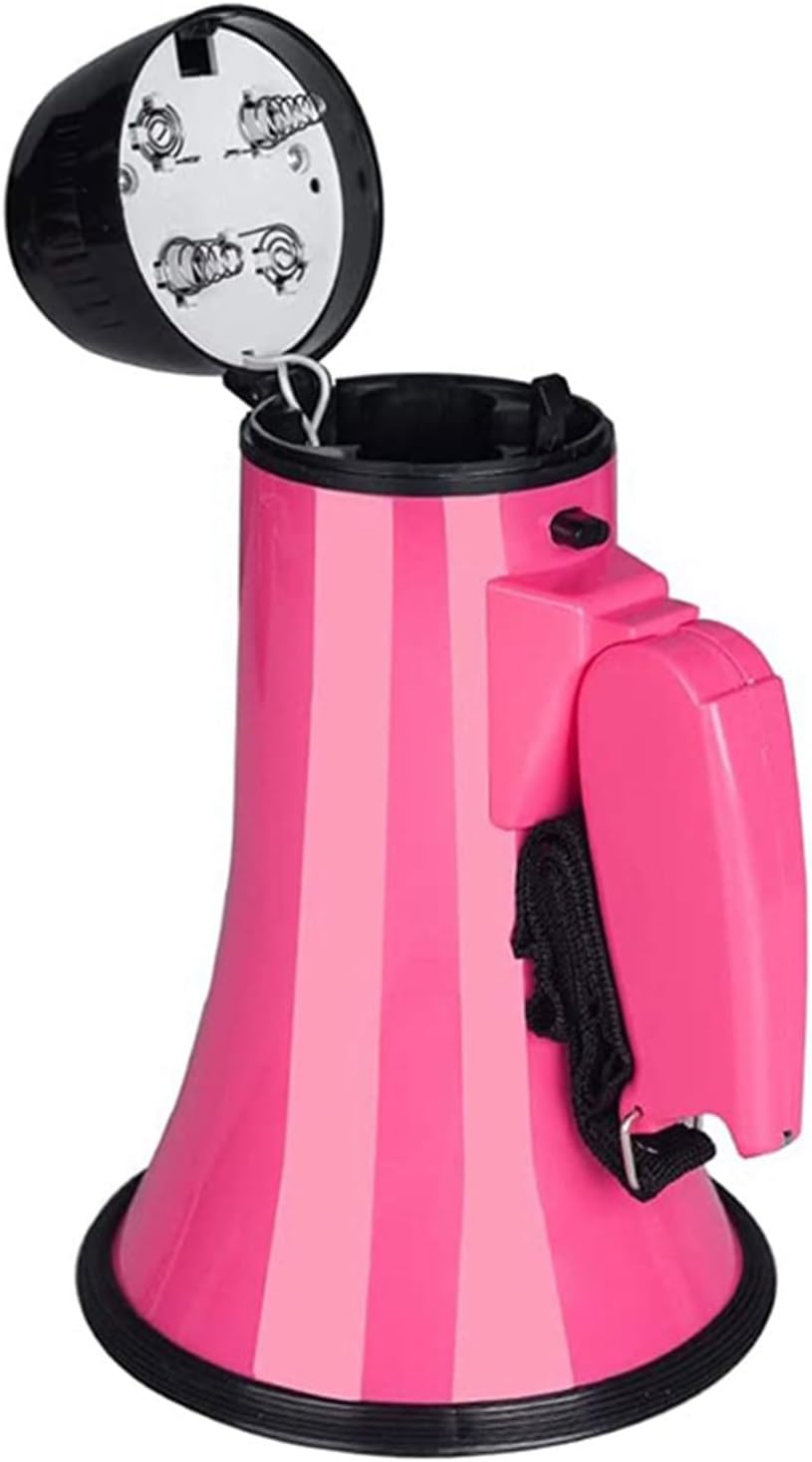 25W Bullhorn with Siren & Voice Recorder - Loud Sound for Coaches, Cheerleading, Sports Games & Crowd Guidance (White)