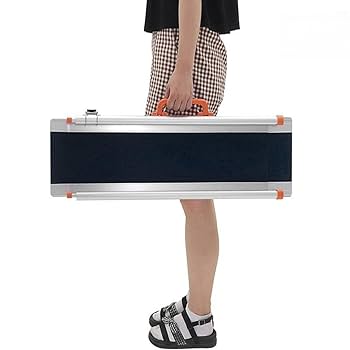 予約済　車椅子スロープ　伸縮可能 伸縮アルミスロープ スロープ長さ約244cm 幅約15.5cm 耐荷重約