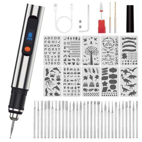 Mini Akku-Multifunktionswerkzeug 3.7V mit 21000 U/min und 33 Zubehörstücken für Bohren, Elektrowerkzeug zum Schleifen, Polieren, Bohren, Gravieren