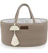 Wickeltisch-Organizer Blissful Diary - Stylischer Windelkorb Mokkabraun