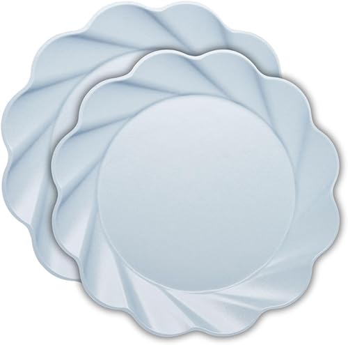 Miniatura 8 de Sophistiplate Platos ecológicos de fibra de bambú de 9.5 pulgadas  salvia  16paquete