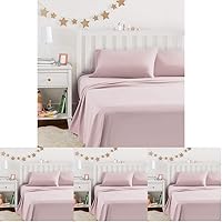 Vista 9 de Yaxa Basics: juego de sábanas para niños de microfibra suave y ligera, fácil de lavar, 3 piezas, tamaño Twin, Aqua brillante, diseño sólido