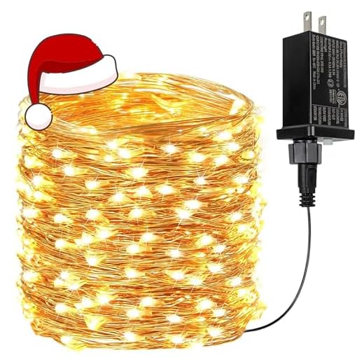66Ft 200 LED Fairy Lights Plug in, Waterproof String Lights Outdoor & Indoor 8 Modes Christmas Light Bedroom Decor, Timer Twinkle Lights for Girl's Room Garden Party Christmas Decorations (Warm White)