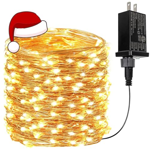 66Ft 200 LED Fairy Lights Plug in, Waterproof String Lights Outdoor & Indoor 8 Modes Christmas Light...