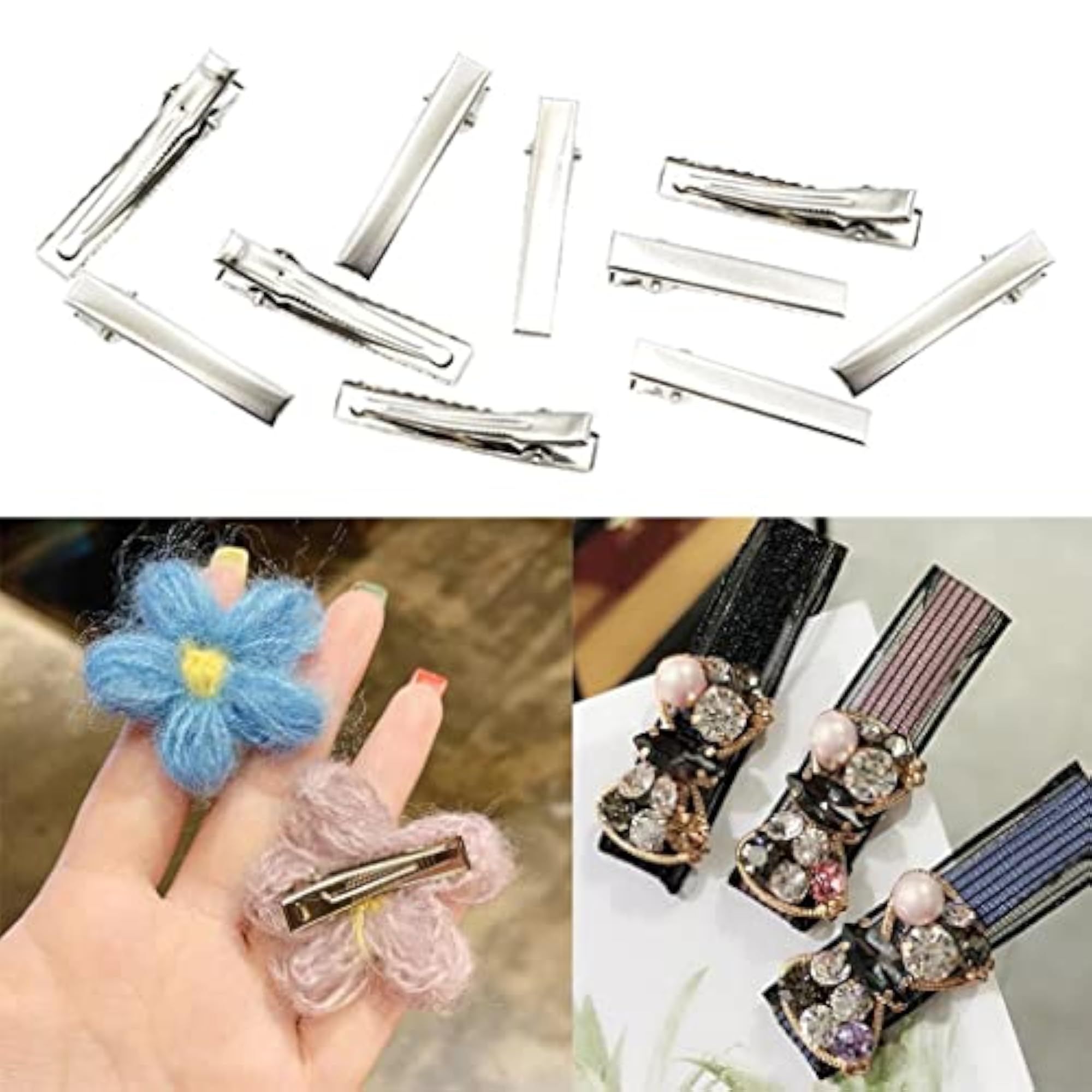 5X10pc Alligator Hair Clip Flat Single Prong Set