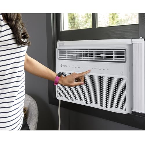 Image of GE Profile Inverter Window Air Conditioner Unit 8,000 BTU with Energy Efficient AC Cooling up to 350 sq ft., Ultra Quiet, SMART Home Capable, Includes Remote and Install Kit, White