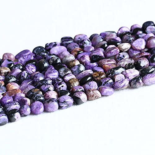 Perles de charoïte de qualité supérieure en pépites de 7-9mm pour joaillerie artisanale
