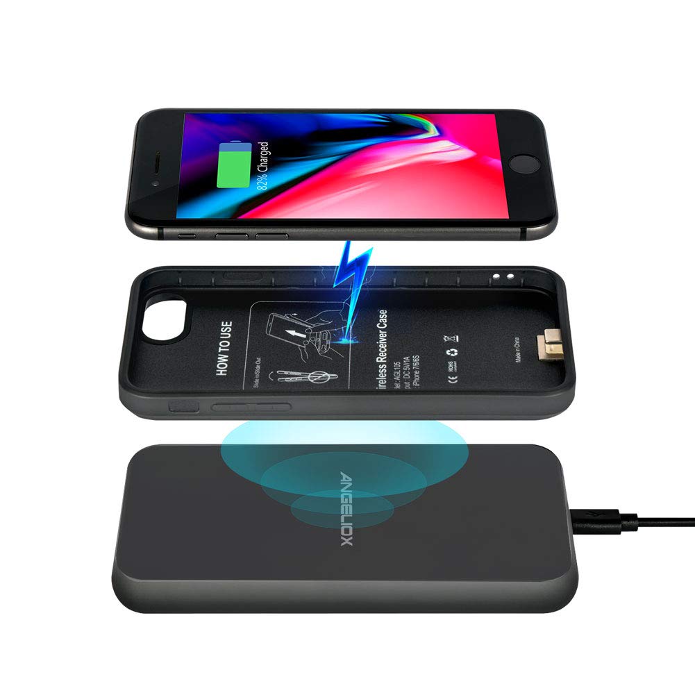 Angeliox Wireless Charger With Qi Wireless Charging Receiver Case