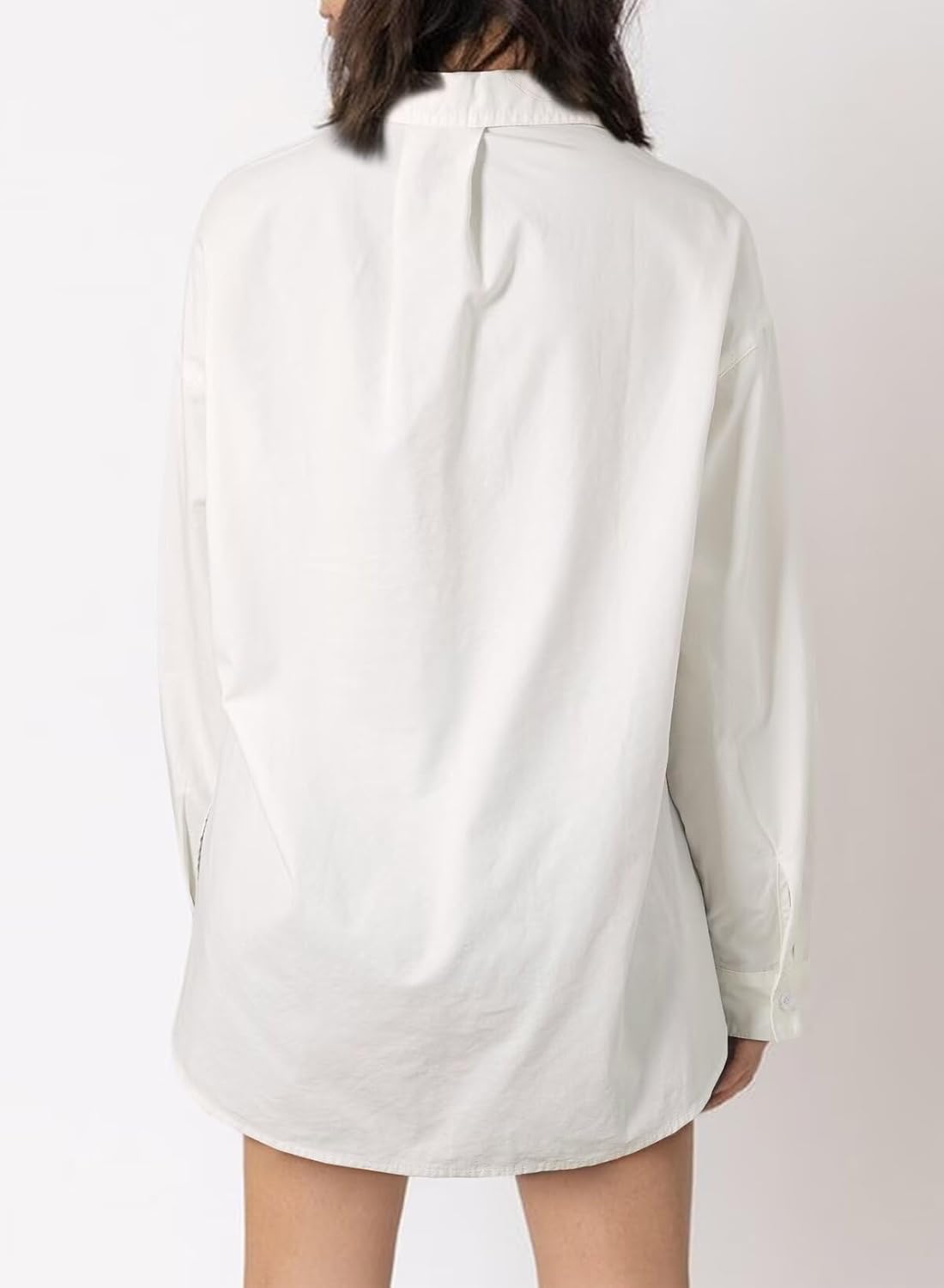 Astylish Women Denim Shirts Button Down Blouse V Neck Casual Tops