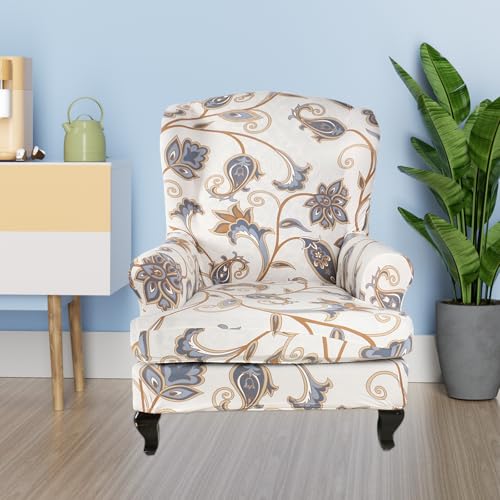 Funda elástica beige para sofá de poliéster 3D ajustable Hemobllo 8