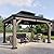 Aoxun 10' x 12' Outdoor Wood Gazebo, Hardtop Gazebo Permanent Wooden Pavilion with Galvanized Steel Double Roof, for Patio, Garden, Deck, Cedar Wood